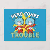 Dr. Seuss | Het eerste ding twee hier komt problem Briefkaart (Voorkant)