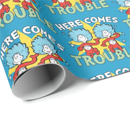 Dr. Seuss | Het eerste ding twee hier komt problem Cadeaupapier (Rol Hoek)