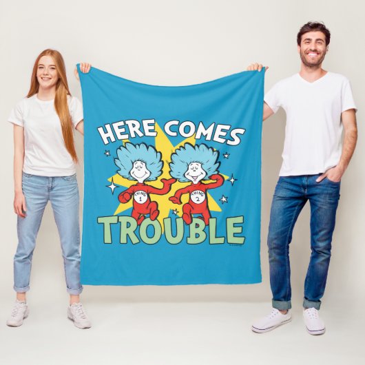Dr. Seuss | Het eerste ding twee hier komt problem Fleece Deken (In situ)