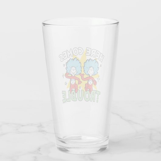 Dr. Seuss | Het eerste ding twee hier komt problem Glas (Achterkant)