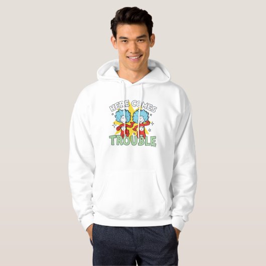 Dr. Seuss | Het eerste ding twee hier komt problem Hoodie (Voorkant volledig)