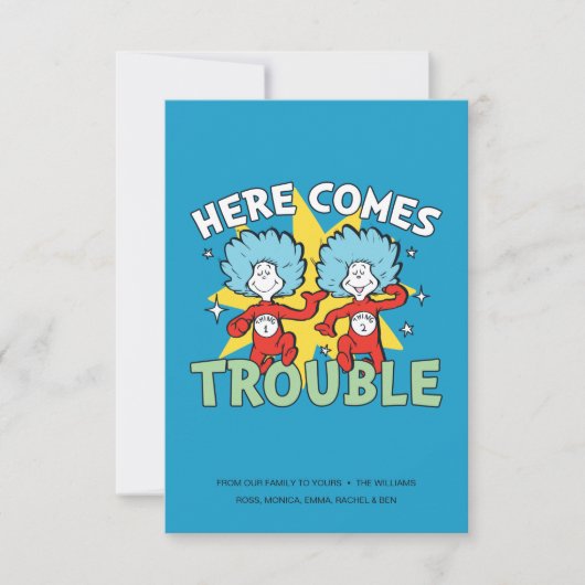 Dr. Seuss | Het eerste ding twee hier komt problem Kaart (Voorkant)