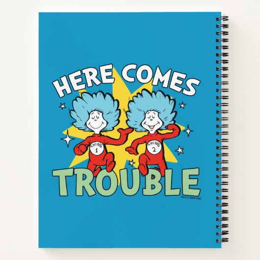 Dr. Seuss | Het eerste ding twee hier komt problem Notitieboek (Achterkant)