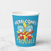 Dr. Seuss | Het eerste ding twee hier komt problem Papieren Bekers (Achterkant)