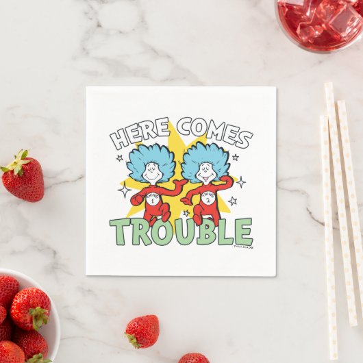 Dr. Seuss | Het eerste ding twee hier komt problem Servet (Insitu)