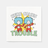 Dr. Seuss | Het eerste ding twee hier komt problem Servet (Voorkant)