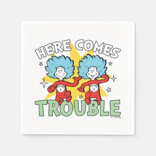 Dr. Seuss | Het eerste ding twee hier komt problem Servet (Voorkant)
