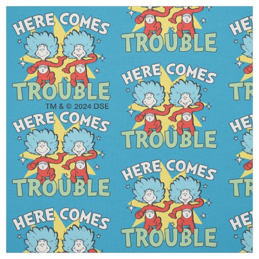 Dr. Seuss | Het eerste ding twee hier komt problem Stof (Swatch)