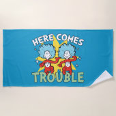 Dr. Seuss | Het eerste ding twee hier komt problem Strandlaken (Voorkant)