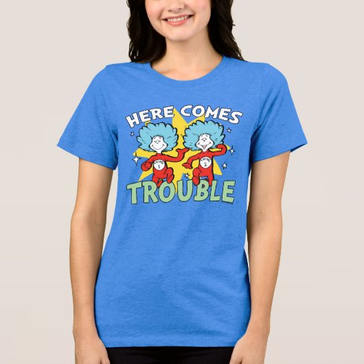 Dr. Seuss | Het eerste ding twee hier komt problem Tri-Blend Shirt (Voorkant)