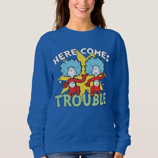 Dr. Seuss | Het eerste ding twee hier komt problem Trui (Voorkant)