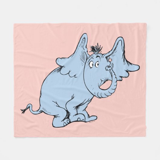 Dr. Seuss | Horton Side Look Fleece Deken (Voorkant (Horizontaal))