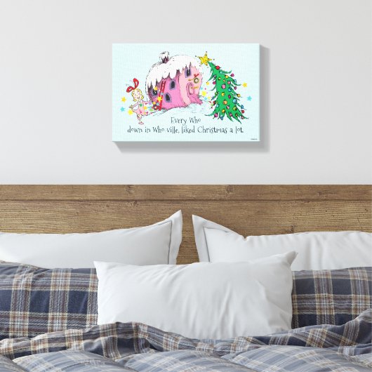Dr. Seuss | Iedereen in Who-ville Canvas Afdruk (Insitu (Slaapkamer))