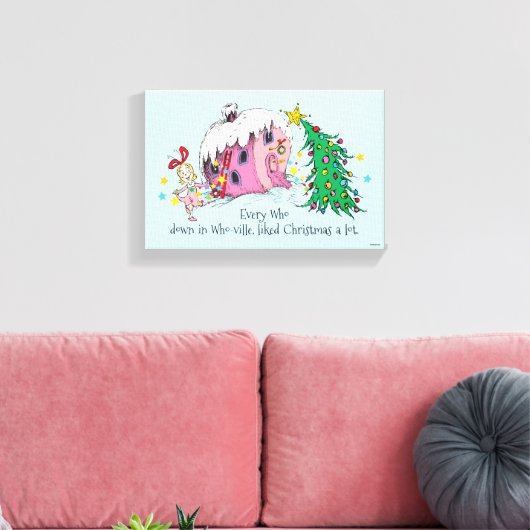 Dr. Seuss | Iedereen in Who-ville Canvas Afdruk (Insitu (Woonkamer))