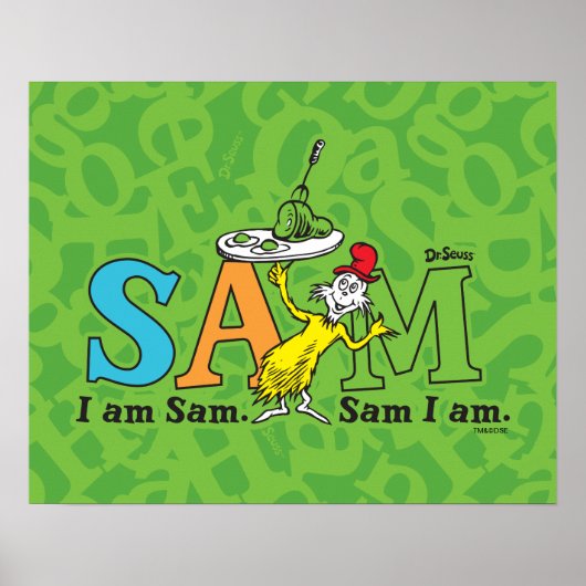 Dr. Seuss | Ik ben Sam. Sam ik ben. Poster (Voorkant)