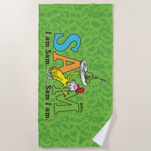 Dr. Seuss | Ik ben Sam. Sam ik ben. Strandlaken (Voorkant)
