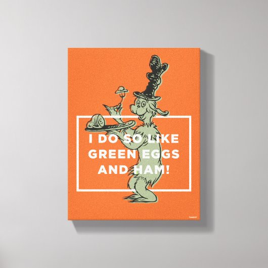 Dr. Seuss| Ik doe dat als groene eieren en ham Canvas Afdruk (Voorkant)