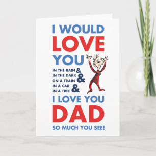 Dr. Seuss Ik hou zo veel van jou papa zie je Kaart