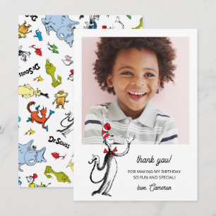 Dr. Seuss Karakter Confetti Kinderverjaardag Bedankkaart