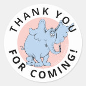 Dr. Seuss Karakter Confetti | Kinderverjaardag Ronde Sticker (Voorkant)