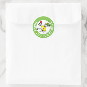 Dr. Seuss Karakter Confetti   Kinderverjaardag Ronde Sticker