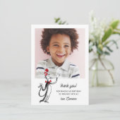 Dr. Seuss Karakter Confetti | Verjaardag kinderen Bedankkaart (Staand voorkant)