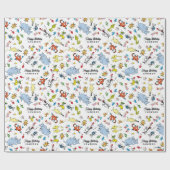 Dr. Seuss Karakter Confetti | Verjaardag kinderen Cadeaupapier (Vlak)