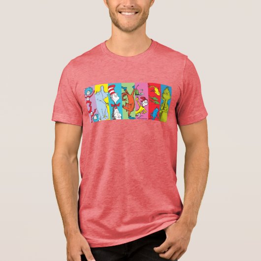 Dr. Seuss | Karakter Segment Tri-Blend Shirt (Voorkant)
