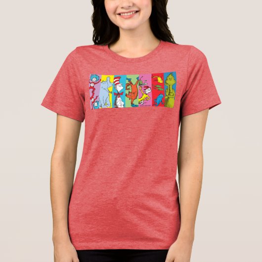 Dr. Seuss | Karakter Segment Tri-Blend Shirt (Voorkant)