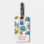 Dr. Seuss | Karakters met penpatroon Bagagelabel (Achterkant verticaal)
