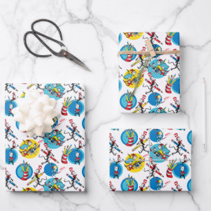 Dr. Seuss   Karakters met penpatroon Inpakpapier Vel