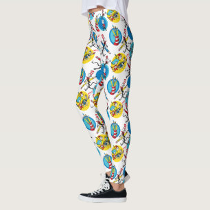 Dr. Seuss   Karakters Met Potloden Patroon Leggings