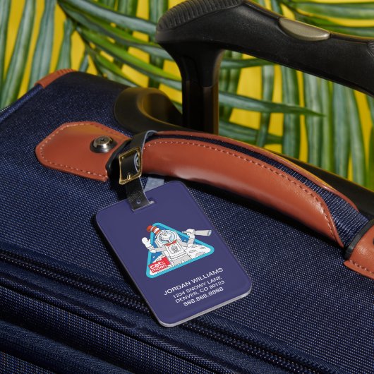 Dr. Seuss | Kat in de Maan Outer Space Graphic Bagagelabel (Voorkant Insitu 1)