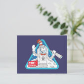 Dr. Seuss | Kat in de Maan Outer Space Graphic Briefkaart (Staand voorkant)