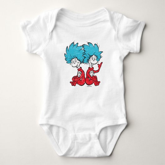 Dr. Seuss| Kat in de Pet - Thing 1, Thing 2 Romper (Voorkant)