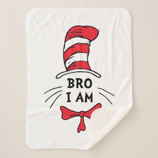 Dr. Seuss | Kat in het Pet - Broer Sherpa Deken (Voorkant)