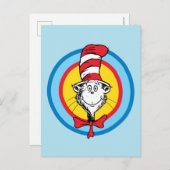 Dr. Seuss | Kat in het Pet Hoofd Graphic Briefkaart (Voorkant / Achterkant)