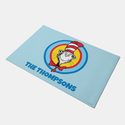 Dr. Seuss | Kat in het Pet Hoofd Graphic Deurmat (Schuin)