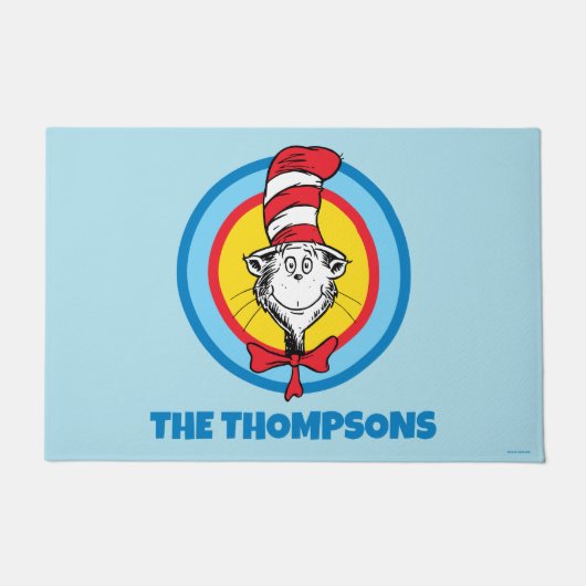 Dr. Seuss | Kat in het Pet Hoofd Graphic Deurmat (Voorkant)