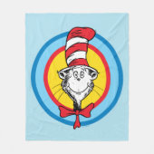 Dr. Seuss | Kat in het Pet Hoofd Graphic Fleece Deken (Voorkant)