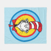Dr. Seuss | Kat in het Pet Hoofd Graphic Fleece Deken (Voorkant (Horizontaal))