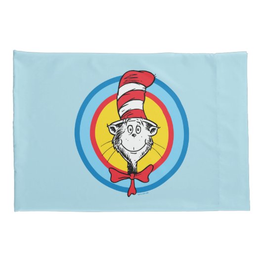 Dr. Seuss | Kat in het Pet Hoofd Graphic Kussensloop (Achterkant-Rechts)