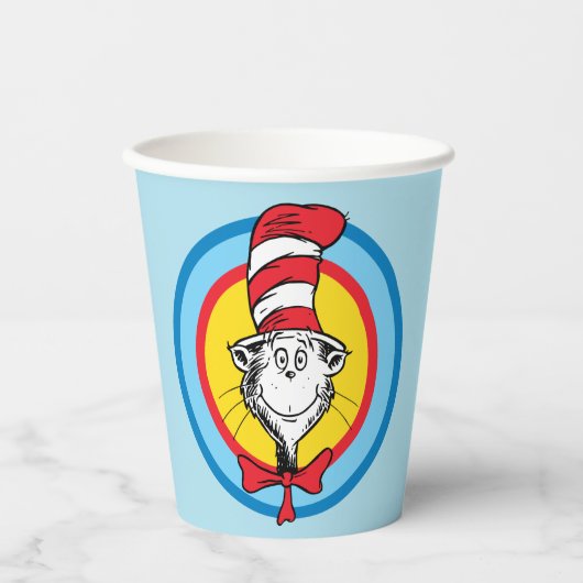 Dr. Seuss | Kat in het Pet Hoofd Graphic Papieren Bekers (Voorkant)