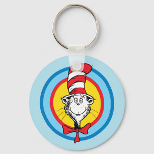 Dr. Seuss   Kat in het Pet Hoofd Graphic Sleutelhanger