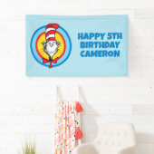 Dr. Seuss | Kat in het Pet Hoofd Graphic Spandoek (Insitu)