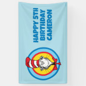 Dr. Seuss | Kat in het Pet Hoofd Graphic Spandoek (Verticaal)