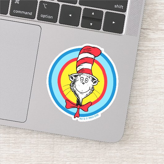 Dr. Seuss | Kat in het Pet Hoofd Graphic Sticker (Detail)