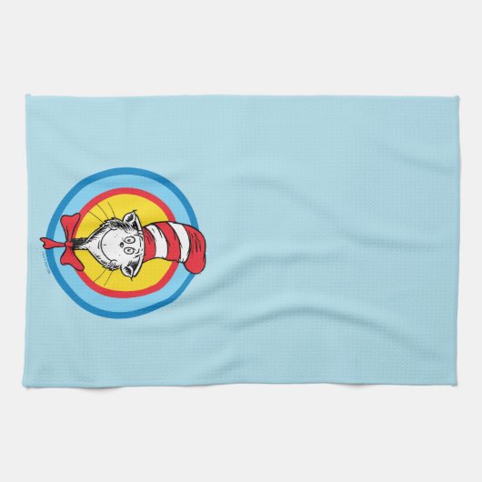 Dr. Seuss | Kat in het Pet Hoofd Graphic Theedoek (Horizontaal)