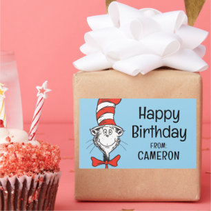 Dr. Seuss   Kat in het Pet Hoofd -  Rechthoekige Sticker