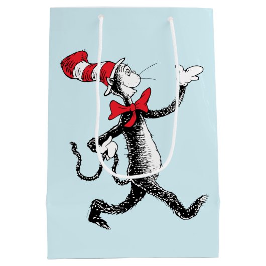 Dr. Seuss | Kat in het Pet Kattenwandeling Medium Cadeauzakje (Achterkant)